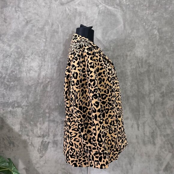 Chico's Blazer Womens Size 2-Large Cheetah Print One Button Bold Casual Jacket - Picture 2 of 15
